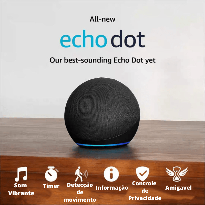 Alto-Falante Alexa Echo Dot 5ª Geração (Modelo 2024)