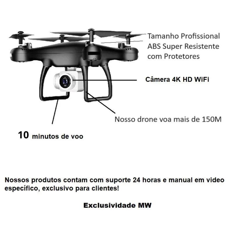 Drone X54 4K HD Câmera Profissional Wi-Fi 2.4GHz Sistema FPV