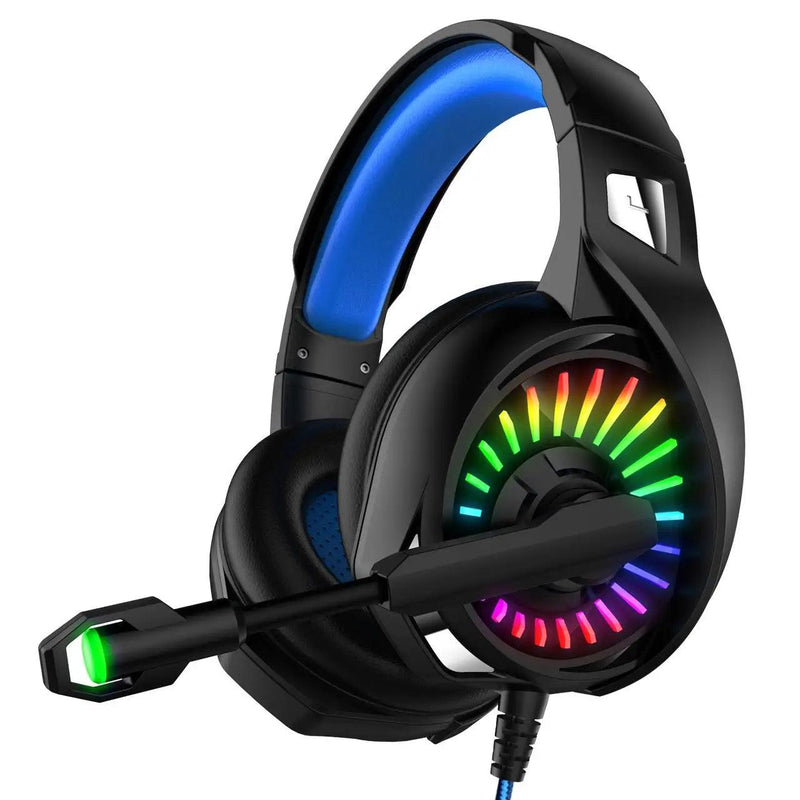 Fone De Ouvido Headset Gamer Luz Led RGB Compatível com Computador, Celular, Video Games