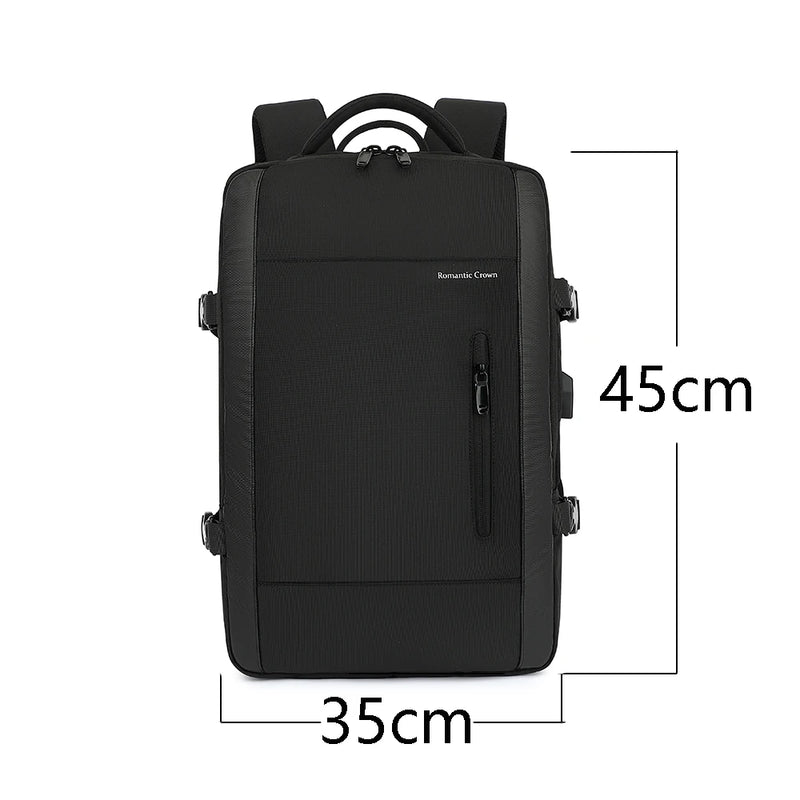 Mochila Masculina de Viagem Expansível USB Integrado