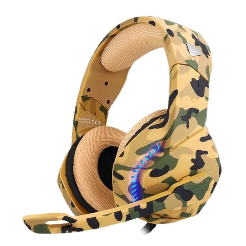 Fone De Ouvido Headset Gamer Luz Led RGB Compatível com Computador, Celular, Video Games