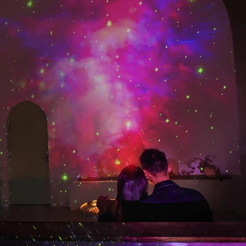 Projetor de luz Galáxia Astronauta – Luz Noturna Estrelada com Controle e Temporizador para Quartos de Crianças e Adultos