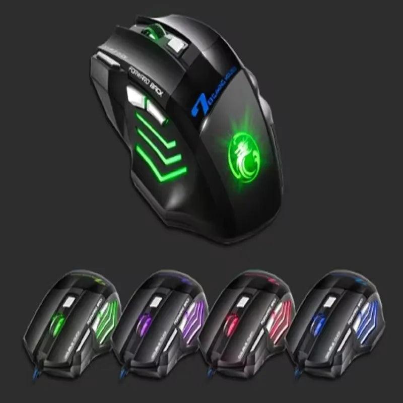 Mouse Ergonômico Gamer Led ajustável X7