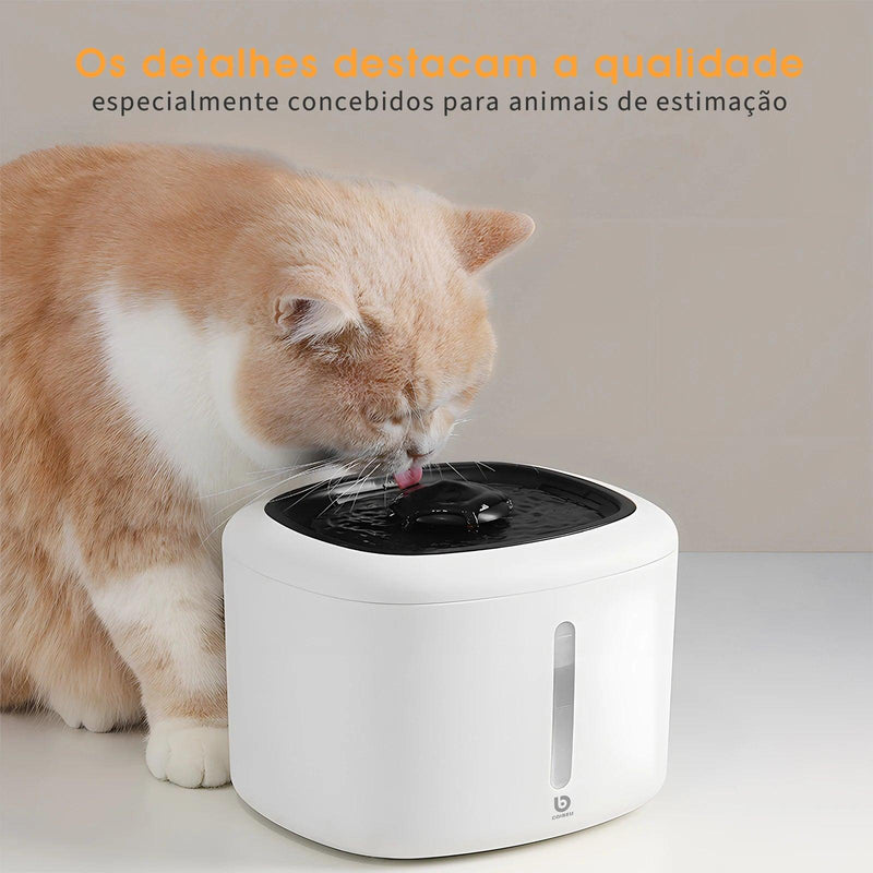 Bebedouro de Água Portátil Silencioso para Gatos e Cães -