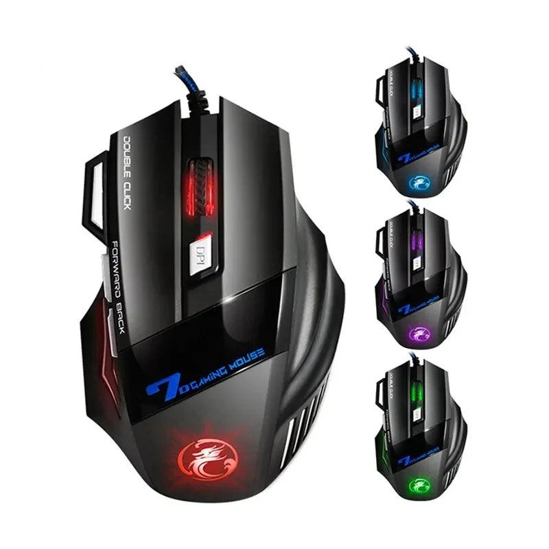 Mouse Ergonômico Gamer Led ajustável X7