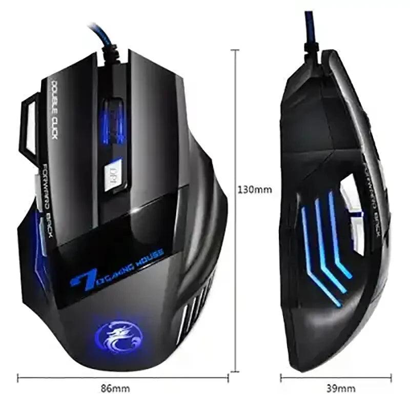 Mouse Ergonômico Gamer Led ajustável X7