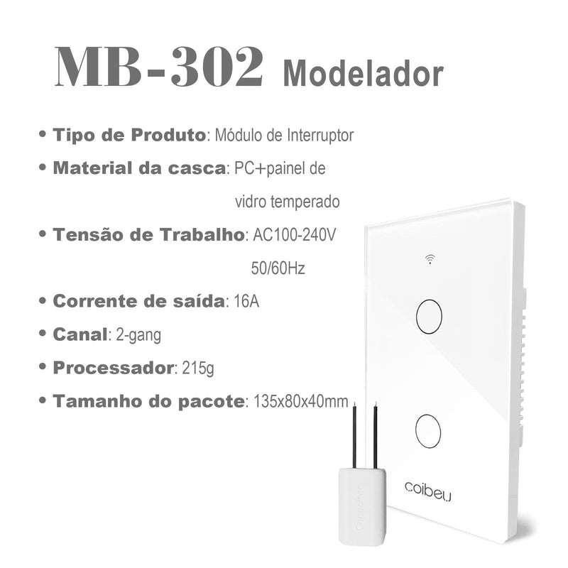 Interruptor Touch Compatível com Alexa Sem Fio