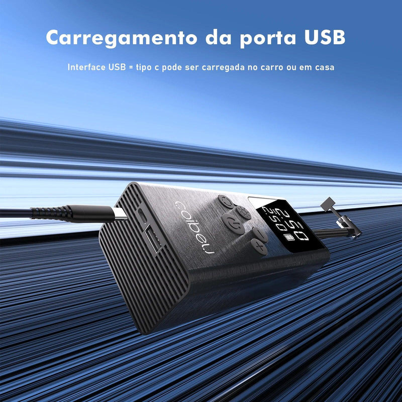 Mini Bomba Compressora de Ar sem fio Recarregável Portátil para carro