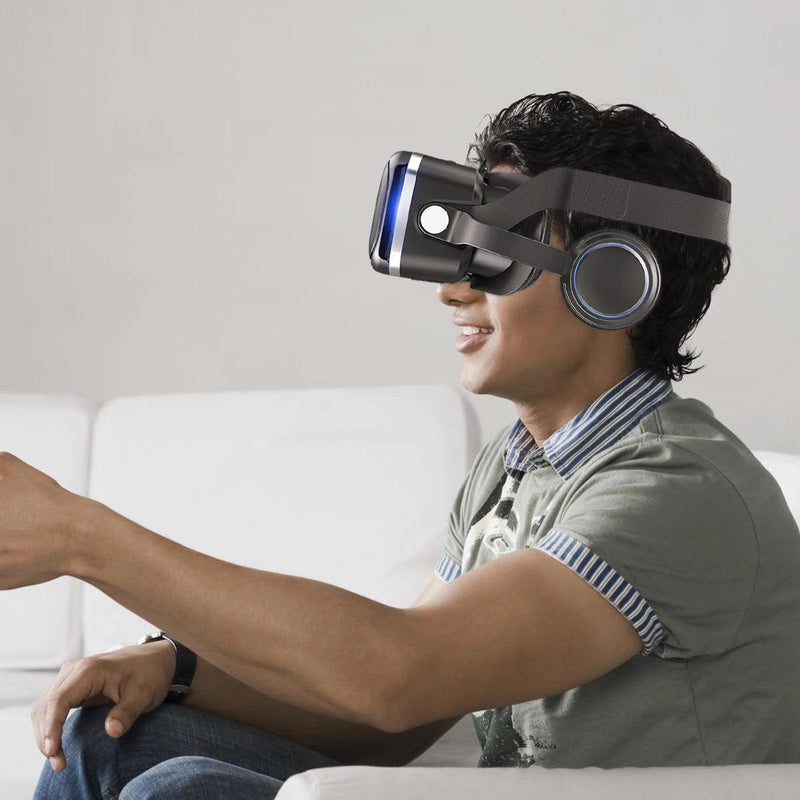 Óculos de Realidade Virtual com Fone de Ouvido e Controlador para Jogos e Filmes