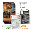 Ventilador Portátil de Mesa Mini Ar Condicionado Umidificador Climatizador Led Água e Gelo 3 Velocidades Led