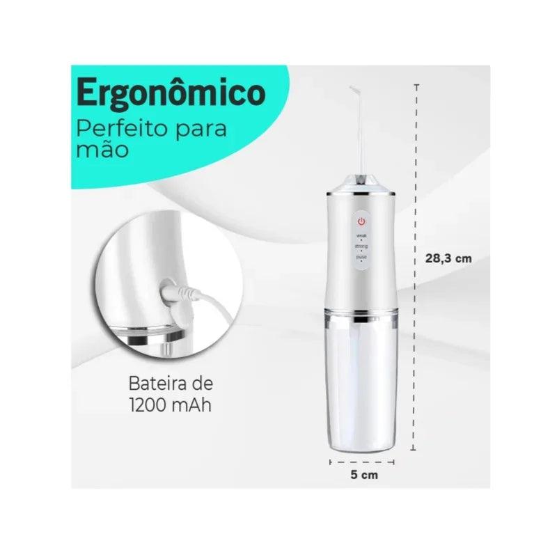 Irrigador Oral Limpeza Profunda Jato D àgua Supersônico Dentes e Gengiva
