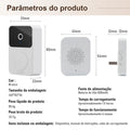 Interfone Inteligente com Camera e Audio Wifi- Visão Noturna e sem fio