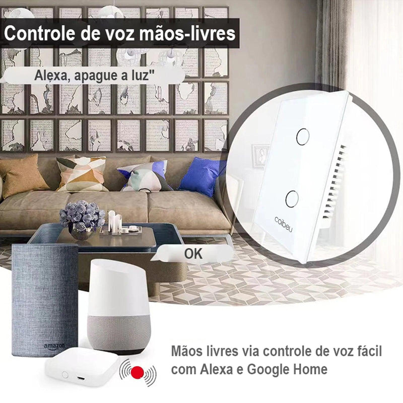 Interruptor Touch Compatível com Alexa Sem Fio