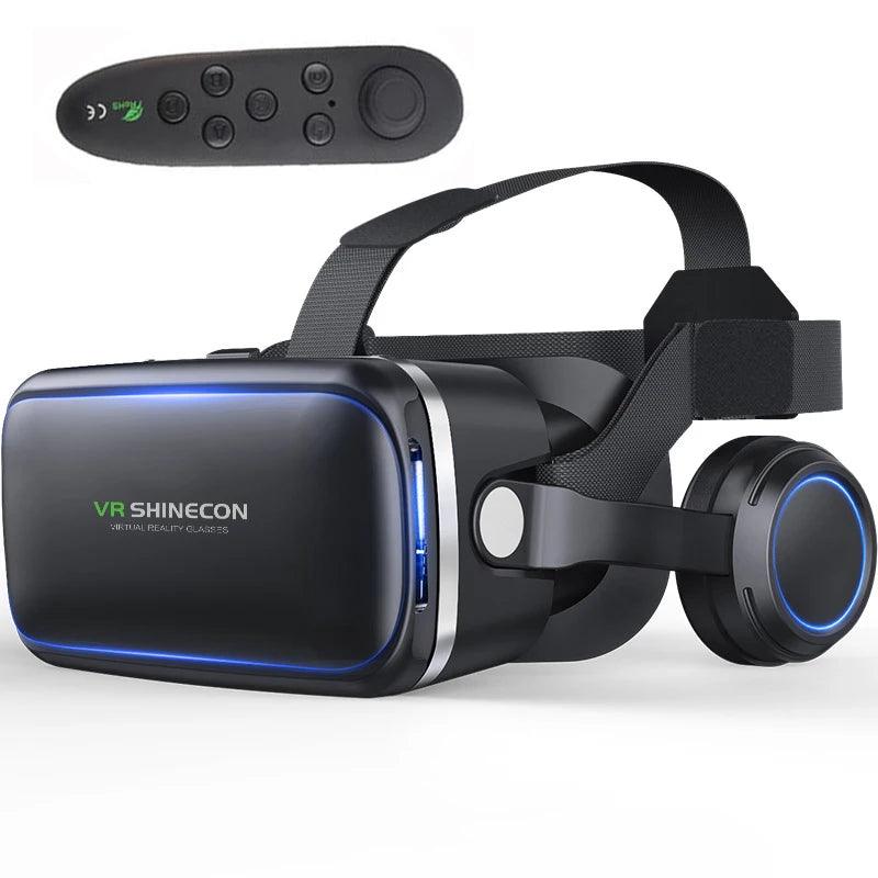 Óculos de Realidade Virtual com Fone de Ouvido e Controlador para Jogos e Filmes