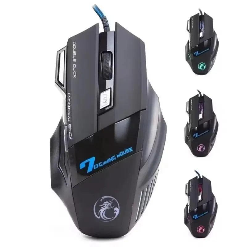 Mouse Ergonômico Gamer Led ajustável X7